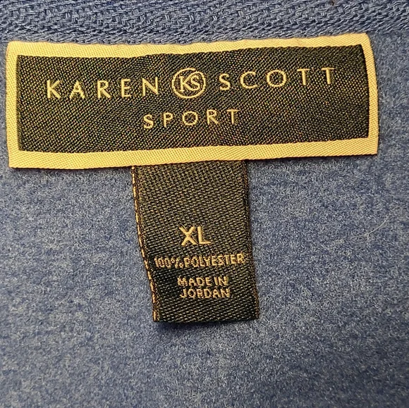 Women's Blue Full Zip Fleece Jacket With Stand-Up Collar - Picture 2 of 10